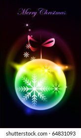 chirstmas background with abstrackt ball