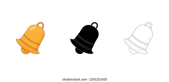 chirstmas bell vector type icon