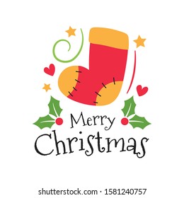 Chirstmas colorful flat decoration design 