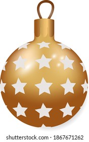 Chirstmas gold decor toy ball