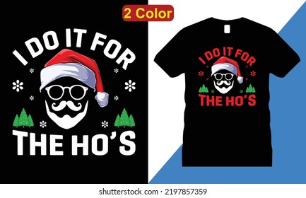 Chirstmas Graphic T-shirt Design Vector. santa, merry, sweater, ugly, pattern, gift, card, party,