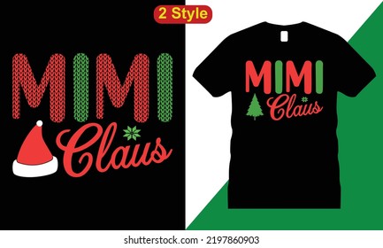 Chirstmas Graphic T-shirt Design Vector. santa, merry, sweater, ugly, pattern, gift, card, party,