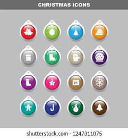 Chirstmas Icon Set with Fullcolor