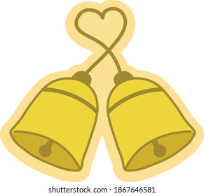 Chirstmas love Bell Vector Element Illustrator