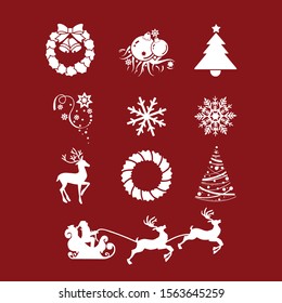 chirstmas object for pattern template vector