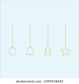 chirstmas ornament vector illustration. Suitable for sticker, t-shirt, mug, etc.Eps 10

