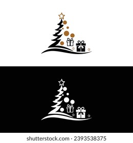 Chirstmas tree vector,Christmas background with snowman and snowflakes. New year illustration.Chirstmas tree vector, Christmas related solid design icon.Christmas Ornaments Icon Flat Graphic Design