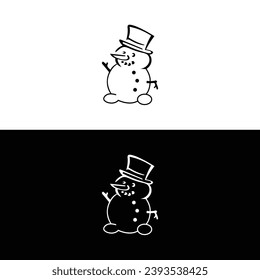 Chirstmas tree vector,Christmas background with snowman and snowflakes. New year illustration.Chirstmas tree vector, Christmas related solid design icon.Christmas Ornaments Icon Flat Graphic Design