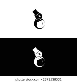 Vector de árboles de navidad, fondo navideño con muñecos de nieve y copos de nieve. Ilustración de año nuevo.Vector de árbol de navidad, icono de diseño sólido relacionado con Navidad.Icono de ornamentos de Navidad Diseño gráfico plano