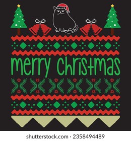 
Chirstmas Typography Design. Printing For Tshirt, Sweatshirt, Mug, Banner, Poster etc.