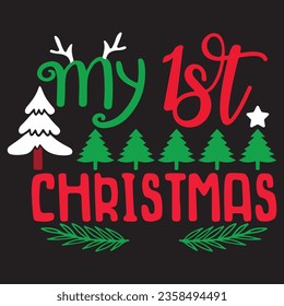 
Chirstmas Typography Design. Printing For Tshirt, Sweatshirt, Mug, Banner, Poster etc.