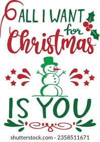 

Chirstmas Typography Design. Printing For Tshirt, Sweatshirt, Mug, Banner, Poster etc.