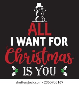 
Chirstmas Typography Design. Printing For Tshirt, Sweatshirt, Mug, Banner, Poster etc.