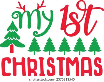 
Chirstmas Typography Design. Printing For Tshirt, Sweatshirt, Mug, Banner, Poster etc.
