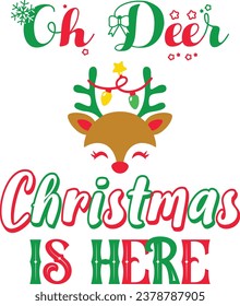 

Chirstmas Typography Design. Printing For Tshirt, Sweatshirt, Mug, Banner, Poster etc.
