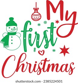 
Chirstmas Typography Design. Printing For Tshirt, Sweatshirt, Mug, Banner, Poster etc.