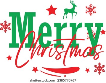 
Chirstmas Typography Design. Printing For Tshirt, Sweatshirt, Mug, Banner, Poster etc.