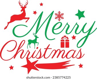
Chirstmas Typography Design. Printing For Tshirt, Sweatshirt, Mug, Banner, Poster etc.