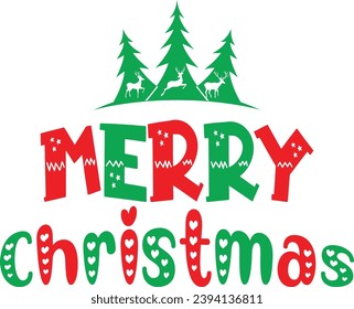 
Chirstmas Typography Design. Printing For Tshirt, Sweatshirt, Mug, Banner, Poster etc.