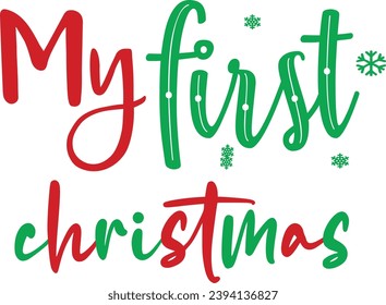 
Chirstmas Typography Design. Printing For Tshirt, Sweatshirt, Mug, Banner, Poster etc.