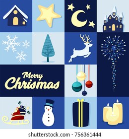 chirstmas winter card background design