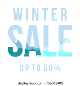 chirstmas winter promotion sale banner background