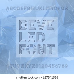 Chisel Alphabet Vector Font. Type letters and numbers. Chiseled block typeface for your design.