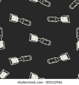 Chisel doodle seamless pattern background