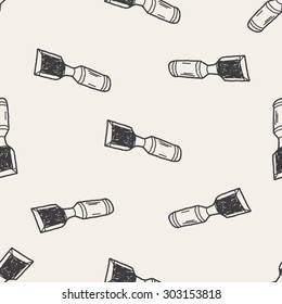 Chisel doodle seamless pattern background