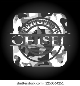 Chisel grey camouflage emblem