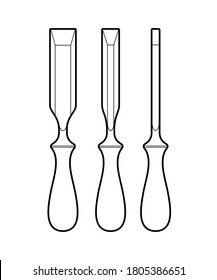 chisel hand carpentry tool. cutter chisel