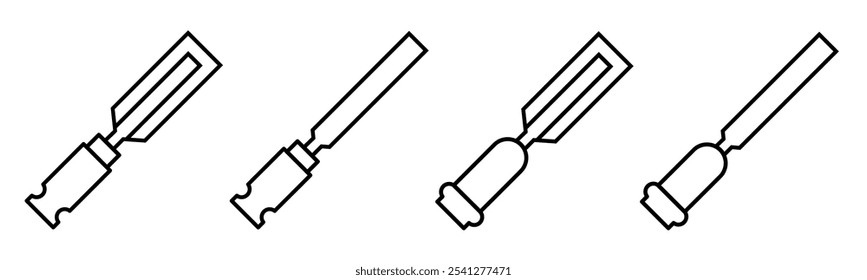 Chisel icon. Chisel icon collection. Stock vector.