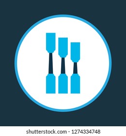 Chisel icon colored symbol. Premium quality isolated carpenter element in trendy style.