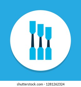 Chisel icon colored symbol. Premium quality isolated carpenter element in trendy style.