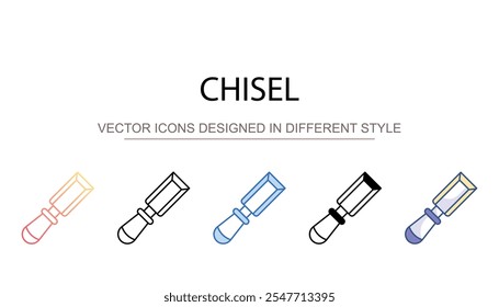 Chisel icon design with white background stock illustration