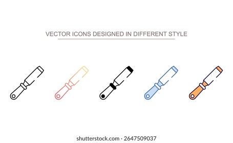 Design de ícone de cinzel com ilustração de estoque de fundo branco