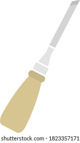 Icono de Chisel. Diseño de color plano. Ilustración vectorial.