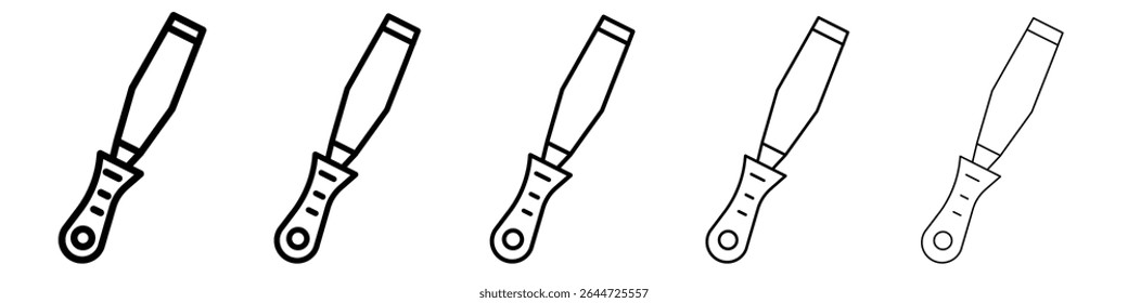 ícone de cinzel ilustração plana definir logotipo
