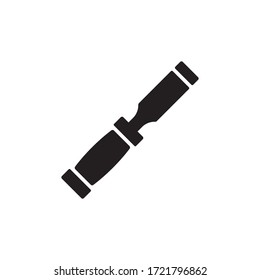 chisel icon glyph design vector. isolated on white background