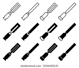 Chisel icon illustration collection. Design icon for business. Stock vector.