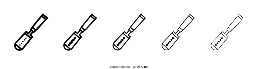 ícone de cinzel vetor isolado no fundo branco definido