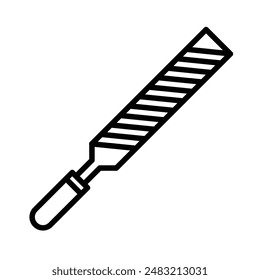 chisel icon linear logo mark in black and white