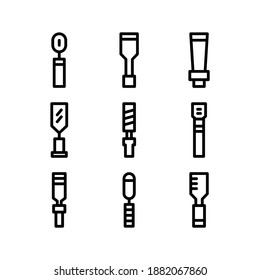 Icono de chisel o logotipo símbolo de signo aislado ilustración vectorial - Colección de iconos vectoriales de estilo negro de alta calidad
