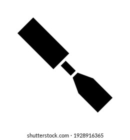 icono de cincel o logotipo símbolo de signo aislado ilustración vectorial - iconos vectoriales de estilo negro de alta calidad
