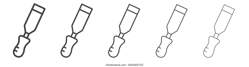 ícone de cinzel contorno ilustração símbolo de vetor