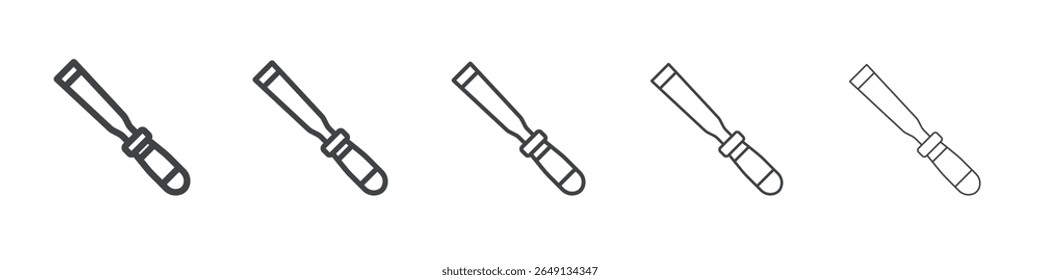 chisel icon outline ilustration vector symbol