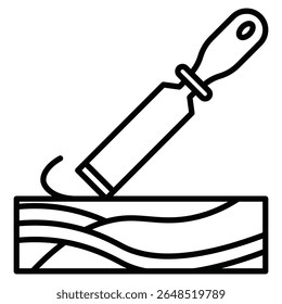 ícone de cinzel Contornar marca de logotipo isolada