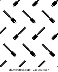 Chisel Icon Seamless Pattern, Hand Tool Icon, Sharp Blade For Carving, Cutting Of Wood, Metal, Stone Vector Art Illustration