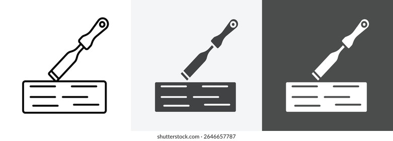 ícone de cinzel definir arte vetorial