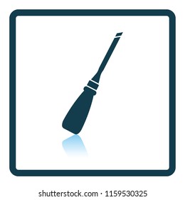 Chisel icon. Shadow reflection design. Vector illustration.